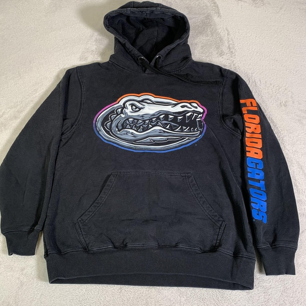 Florida Gators Sweatshirt Mens Medium Black NCAA Football Hoodie Graphic UF